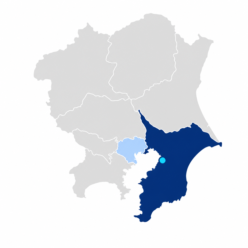 対応エリアマップ（千葉県全域と東京都一部）